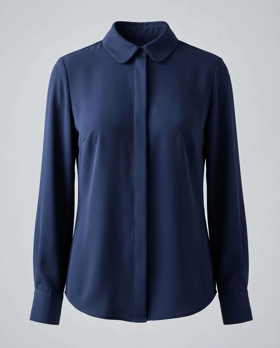 Executive Navy Blouse — professional uniform, Sri Lanka